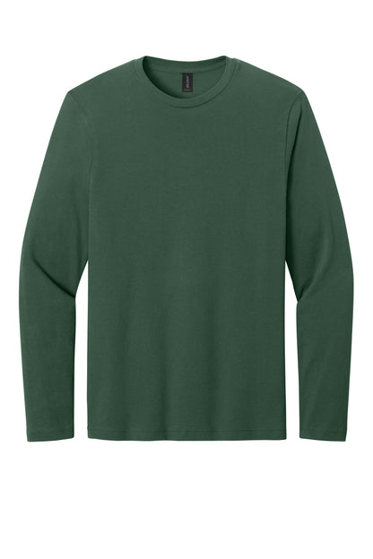 Gildan Softstyle Long Sleeve T-Shirt - Fan Dark Green - flat front