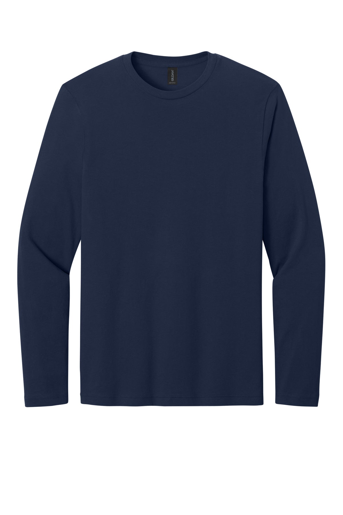 Gildan Softstyle Long Sleeve T-Shirt - Navy - flat front