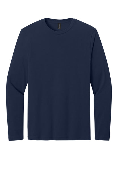 Gildan Softstyle Long Sleeve T-Shirt - Navy - flat front