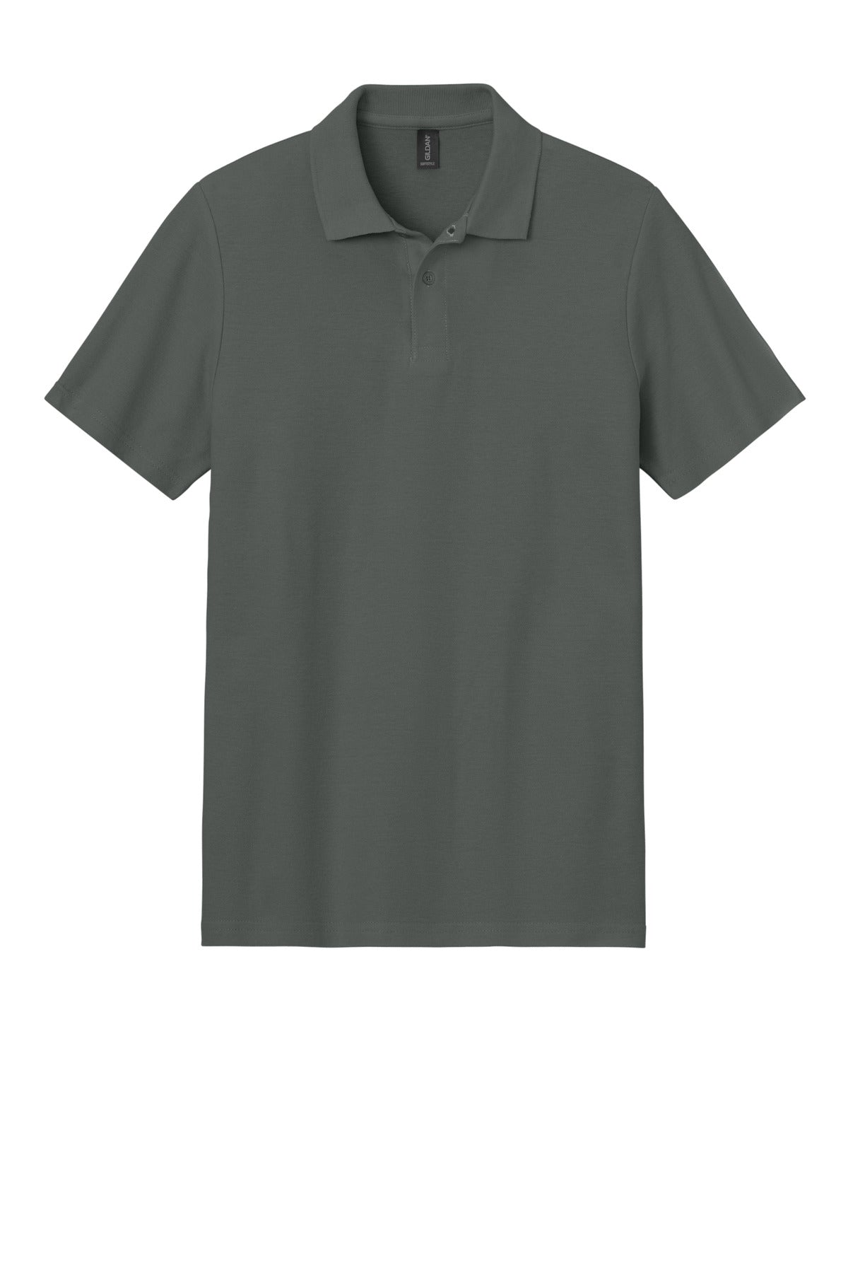 Gildan Softstyle Pique Polo - Charcoal - flat front