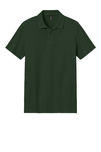 Gildan Softstyle Pique Polo - Forest Green - flat front