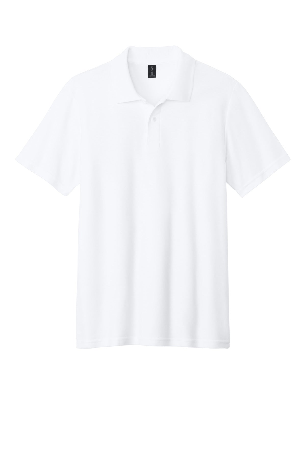 Gildan Softstyle Pique Polo - White - flat front