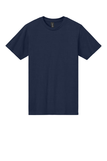 Gildan Softstyle Midweight Tee - Navy - flat front