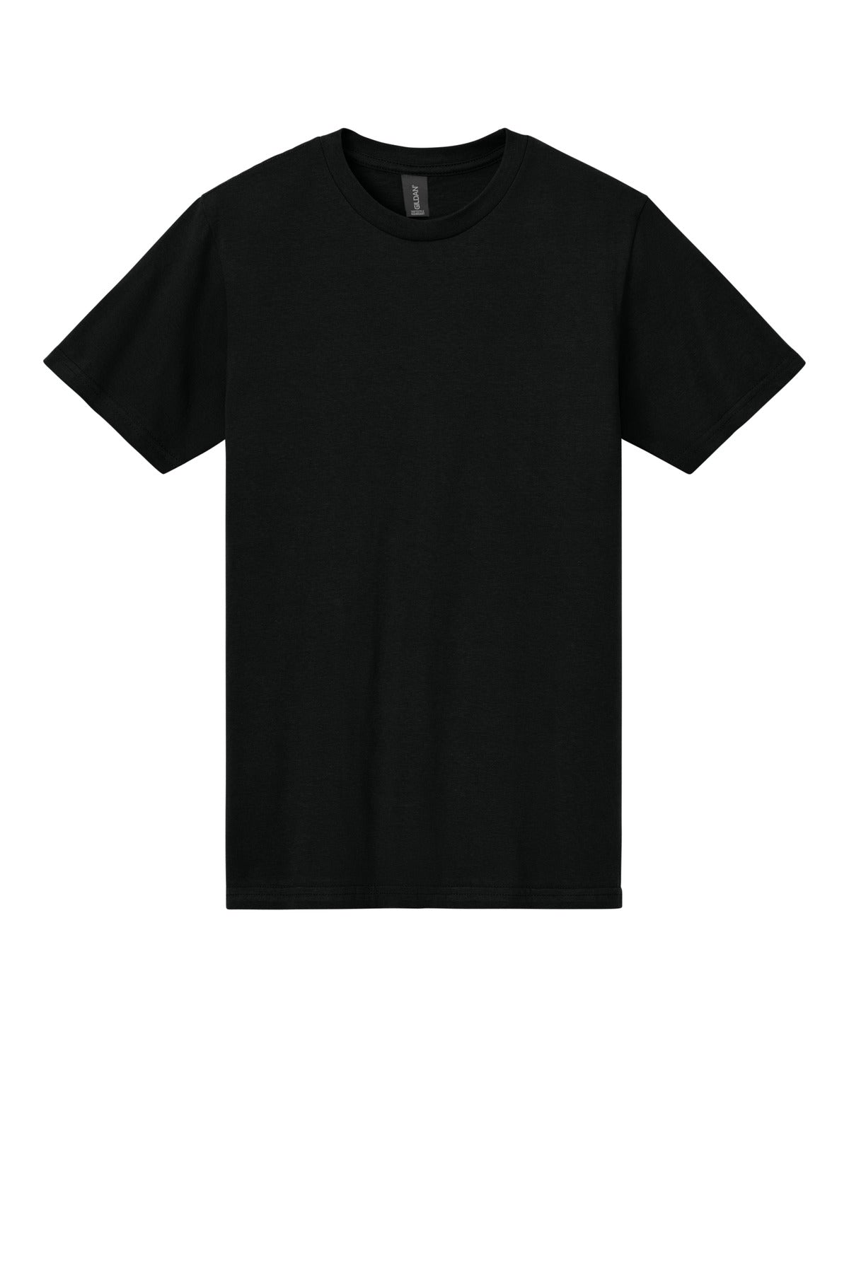 Gildan Softstyle Midweight Tee - Pitch Black - flat front