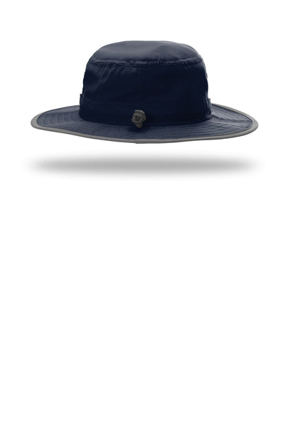 Richardson Lite Wide Brim Hat - Navy - flat back