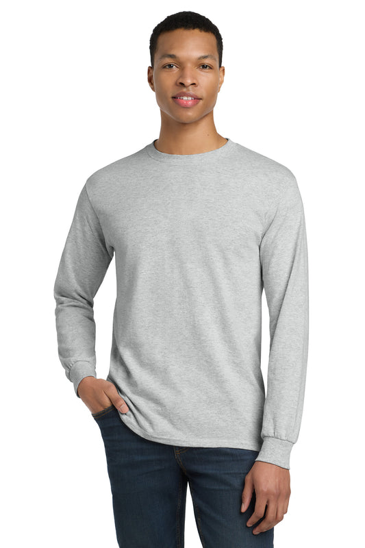 Gildan DryBlend 50 Cotton/50 Poly Long Sleeve T-Shirt - Ash Grey - front