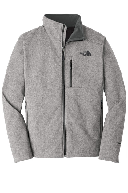 The North Face Apex Barrier Soft Shell Jacket in TNF Medium Grey Heather, front flat