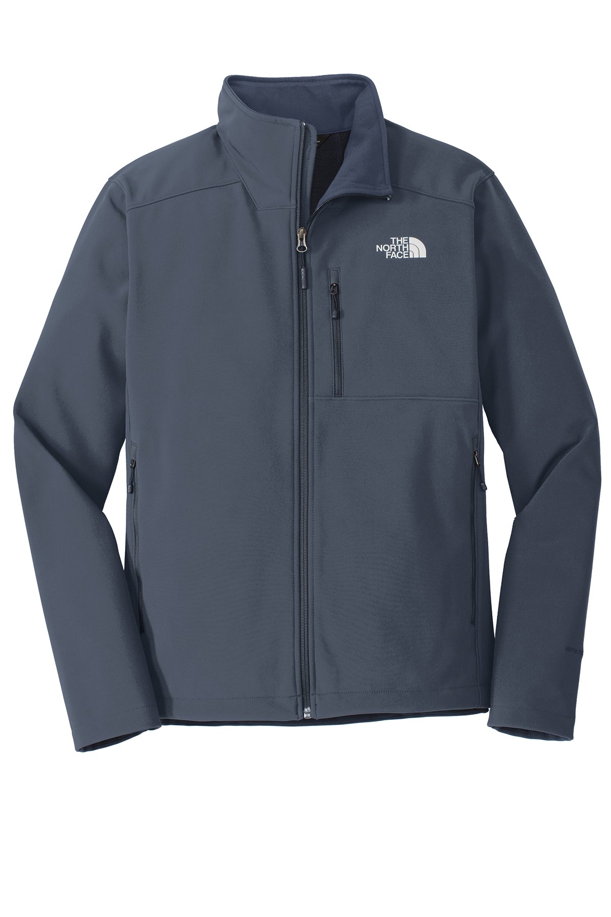The North Face Apex Barrier Soft Shell Jacket in Urban Navy, front flat