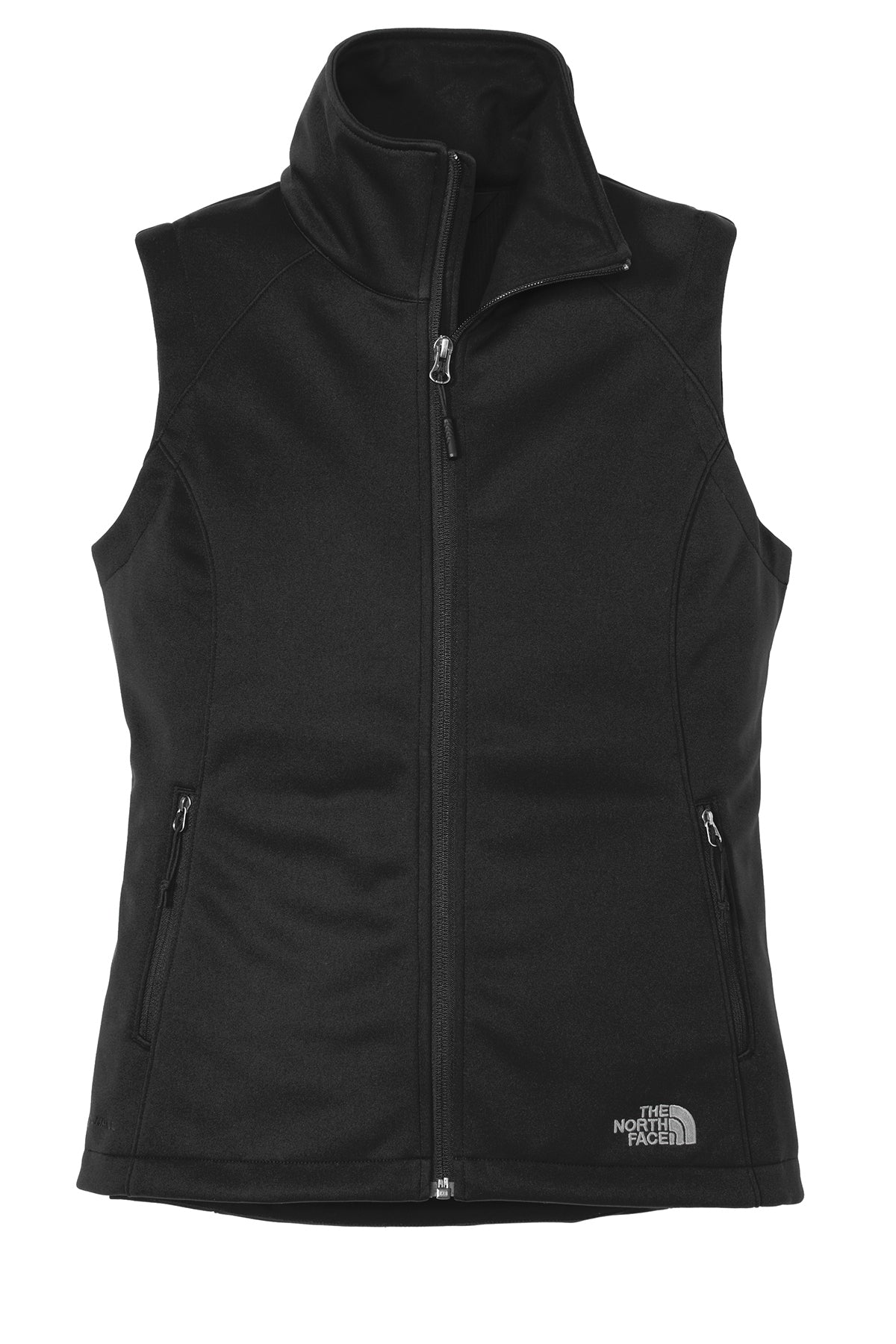 The North Face Women's Ridgewall Soft Shell Vest in TNF Black, front flat