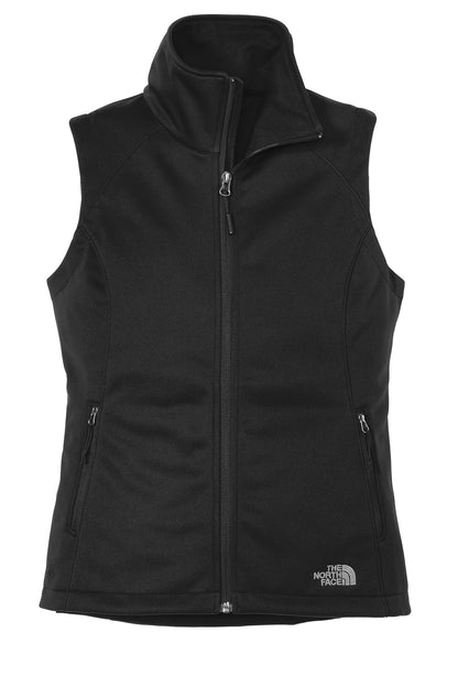 The North Face Women's Ridgewall Soft Shell Vest in TNF Black, front flat