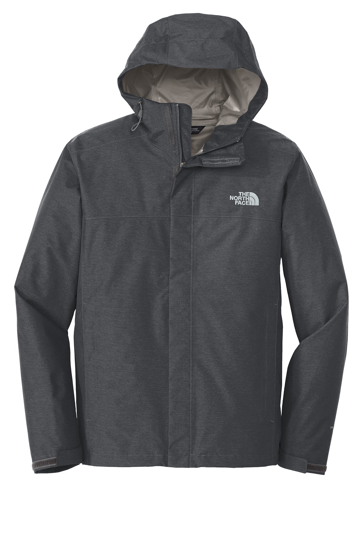 The North Face DryVent Rain Jacket in TNF Dark Grey Heather, front flat