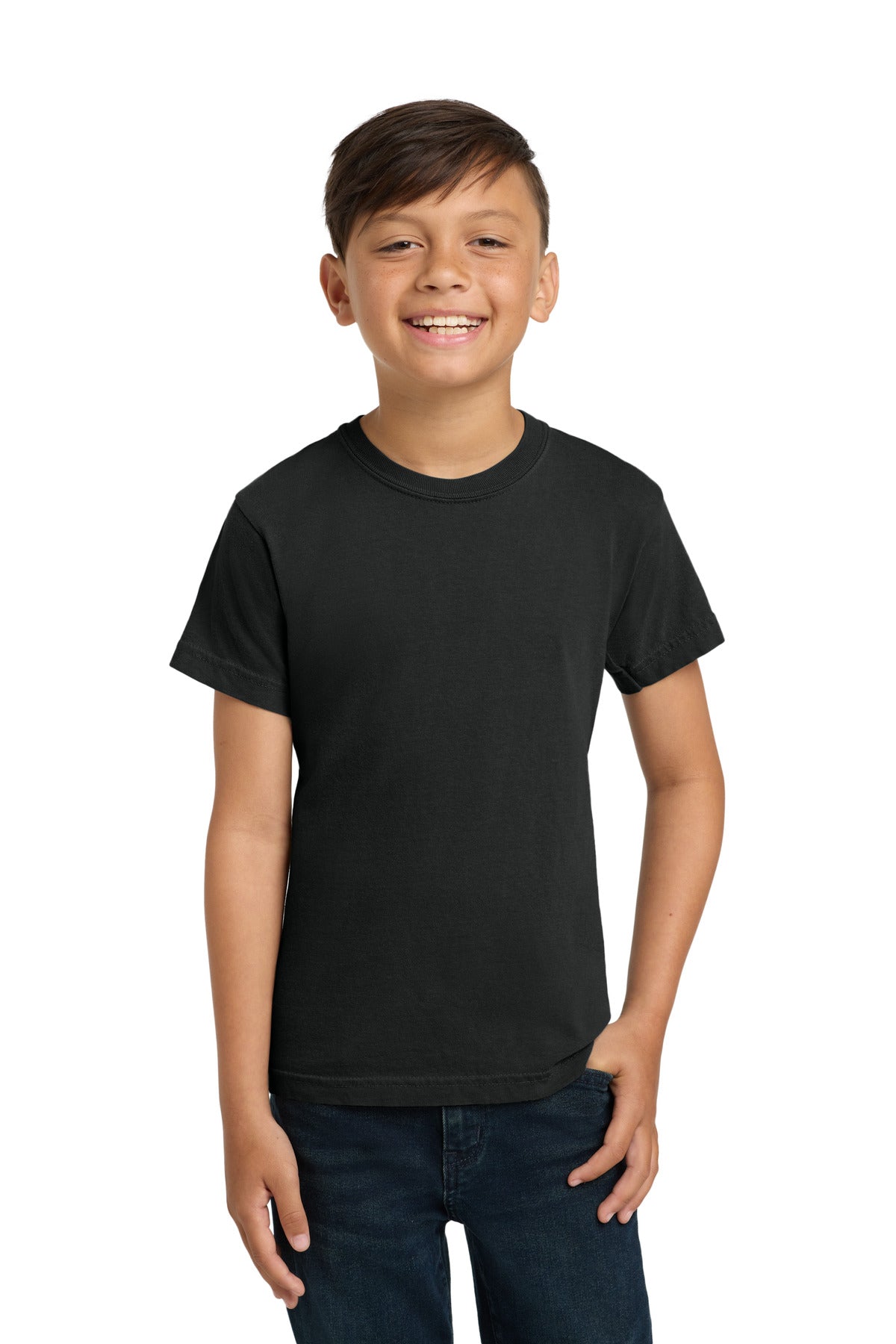 COMFORT COLORS Youth Heavyweight Ring Spun Tee - Black - front