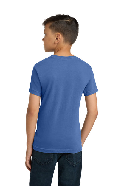 COMFORT COLORS Youth Heavyweight Ring Spun Tee - Flo Blue - back