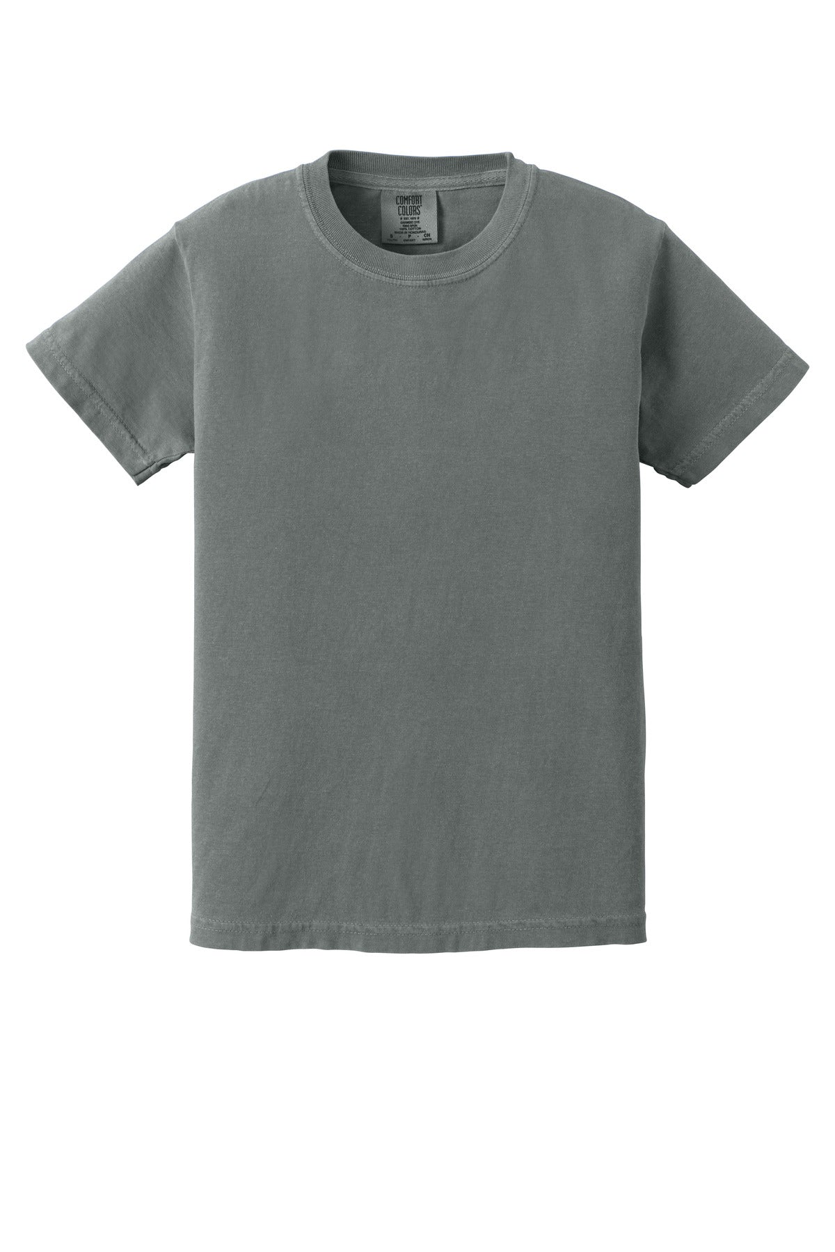 COMFORT COLORS Youth Heavyweight Ring Spun Tee - Grey - flat front
