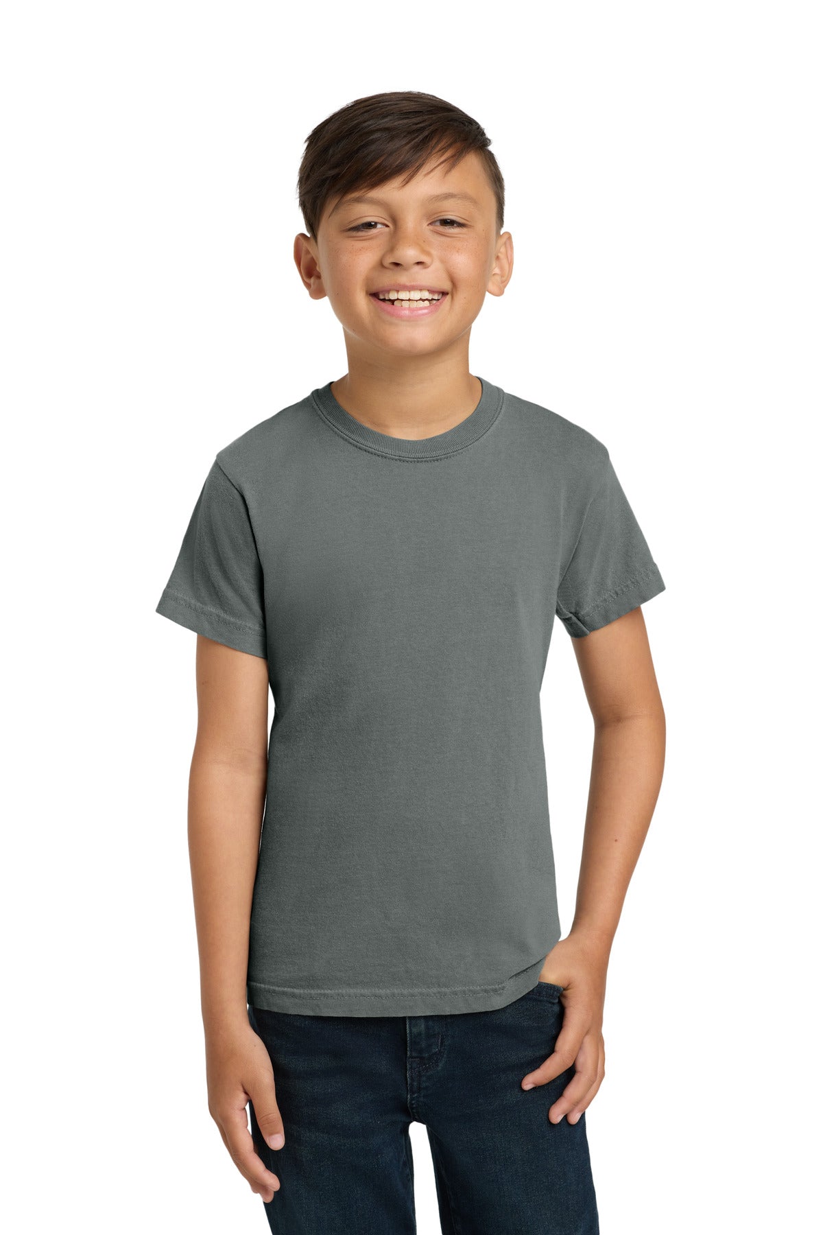 COMFORT COLORS Youth Heavyweight Ring Spun Tee - Grey - front