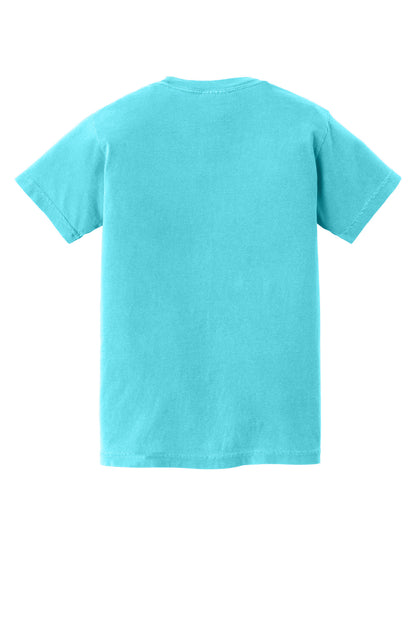 COMFORT COLORS Youth Heavyweight Ring Spun Tee - Lagoon - flat back