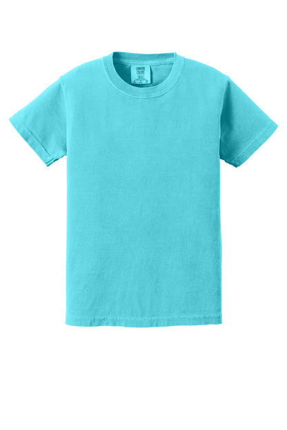 COMFORT COLORS Youth Heavyweight Ring Spun Tee - Lagoon - flat front