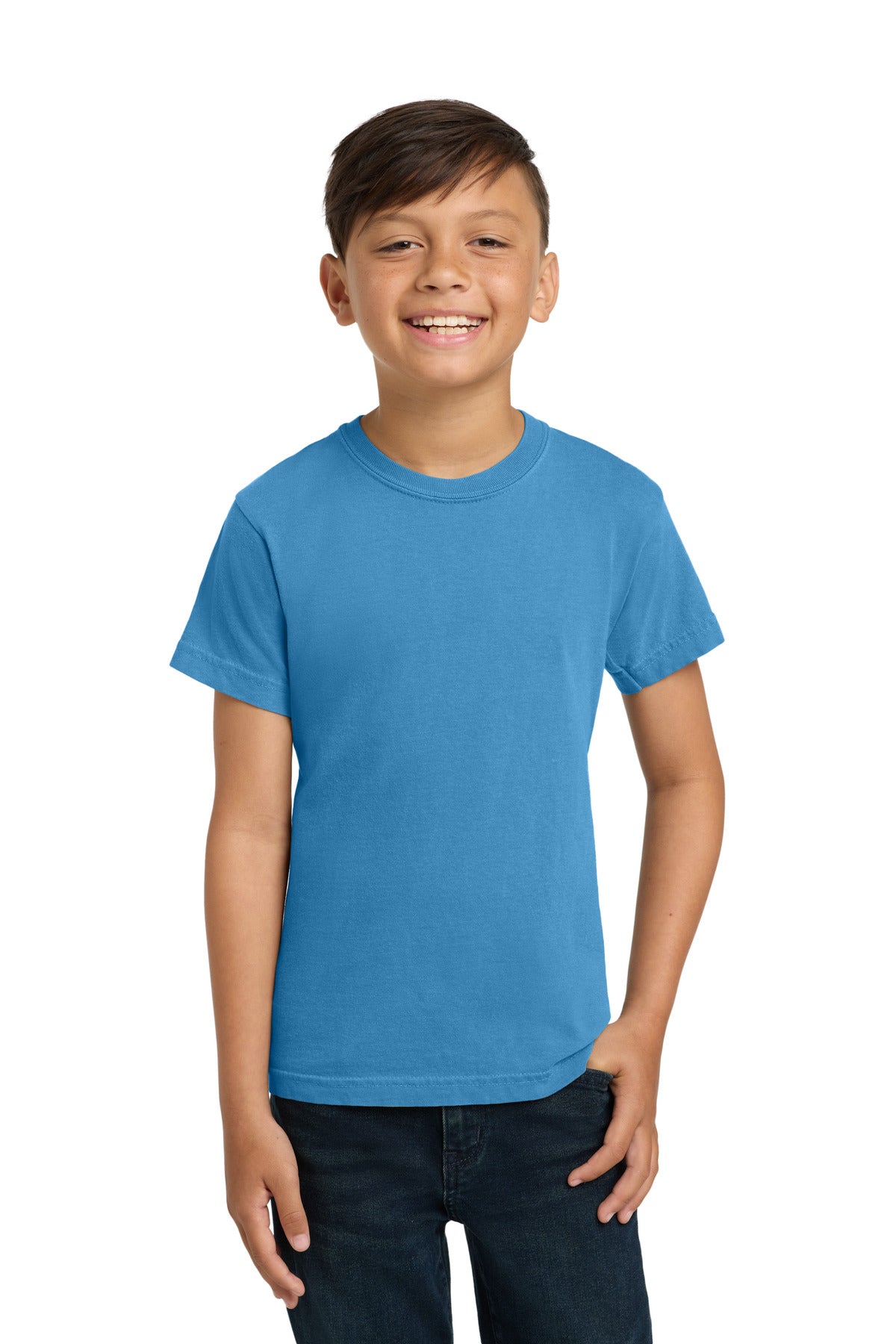 COMFORT COLORS Youth Heavyweight Ring Spun Tee - Royal Caribe - front