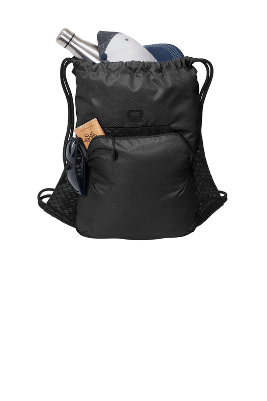 OGIO Boundary Cinch Pack - Black - flat front