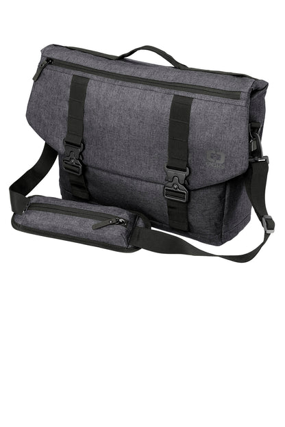OGIO Command Messenger - Tarmac Grey Heather - flat front