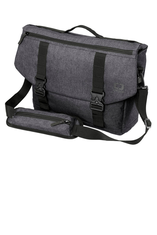 OGIO Command Messenger - Tarmac Grey Heather - flat front