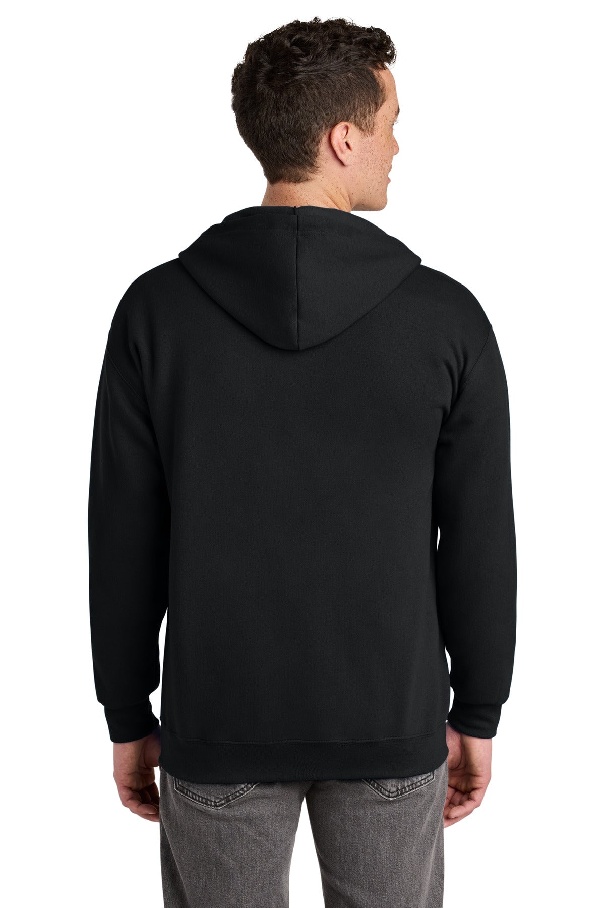 Jerzees NuBlend Full-Zip Hooded Sweatshirt - Black - back