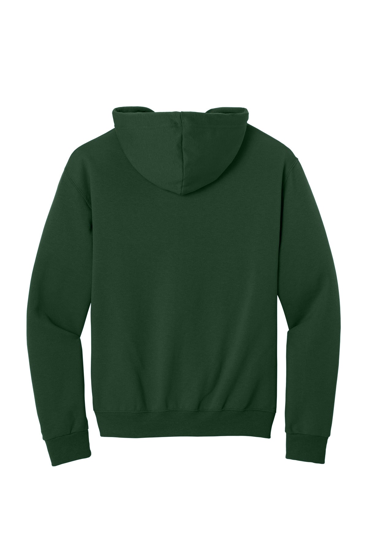 Jerzees NuBlend Full-Zip Hooded Sweatshirt - Forest Green - flat back