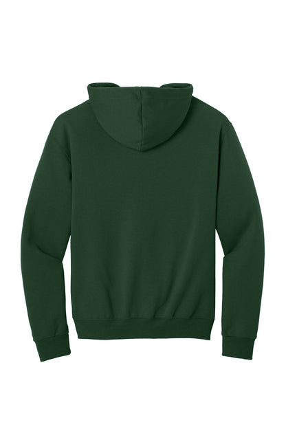 Jerzees NuBlend Full-Zip Hooded Sweatshirt - Forest Green - flat back