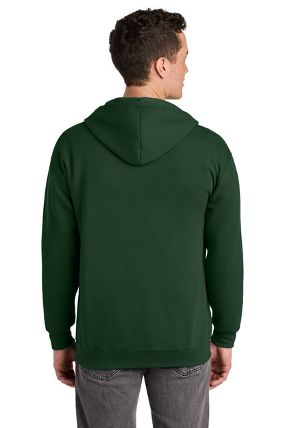 Jerzees NuBlend Full-Zip Hooded Sweatshirt - Forest Green - back
