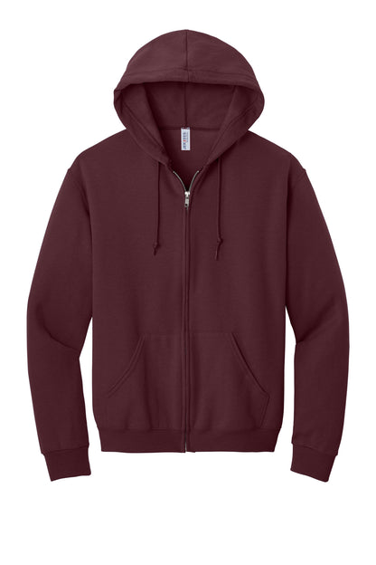 Jerzees NuBlend Full-Zip Hooded Sweatshirt - Maroon - flat front