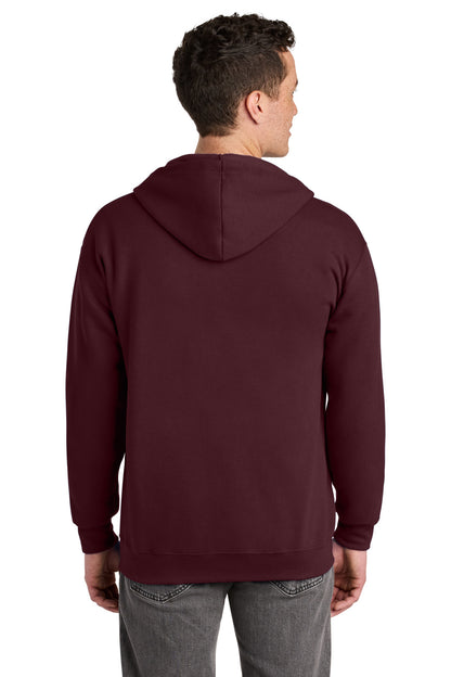 Jerzees NuBlend Full-Zip Hooded Sweatshirt - Maroon - back