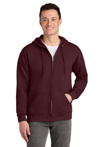 Jerzees NuBlend Full-Zip Hooded Sweatshirt - Maroon - front