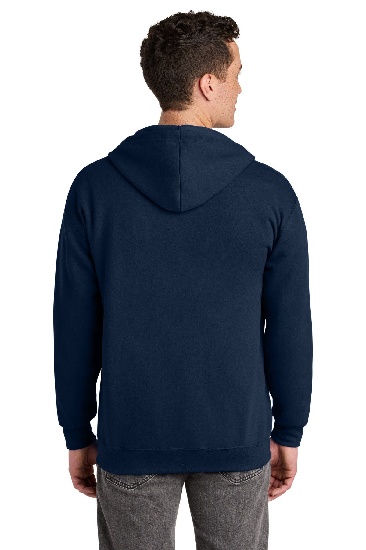 Jerzees NuBlend Full-Zip Hooded Sweatshirt - J. Navy - back