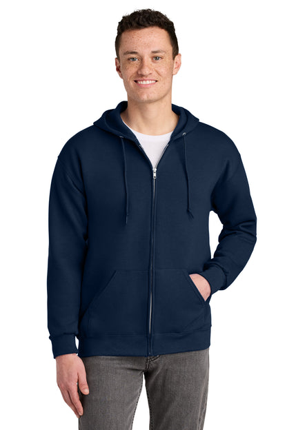 Jerzees NuBlend Full-Zip Hooded Sweatshirt - J. Navy - front