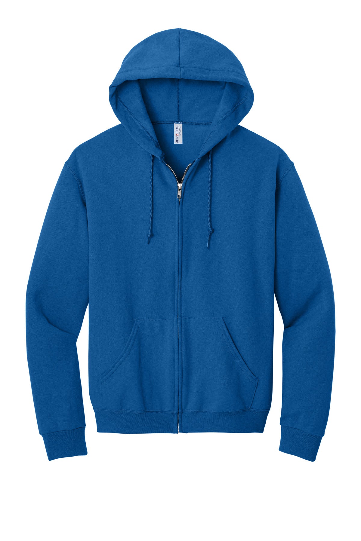 Jerzees NuBlend Full-Zip Hooded Sweatshirt - Royal - flat front