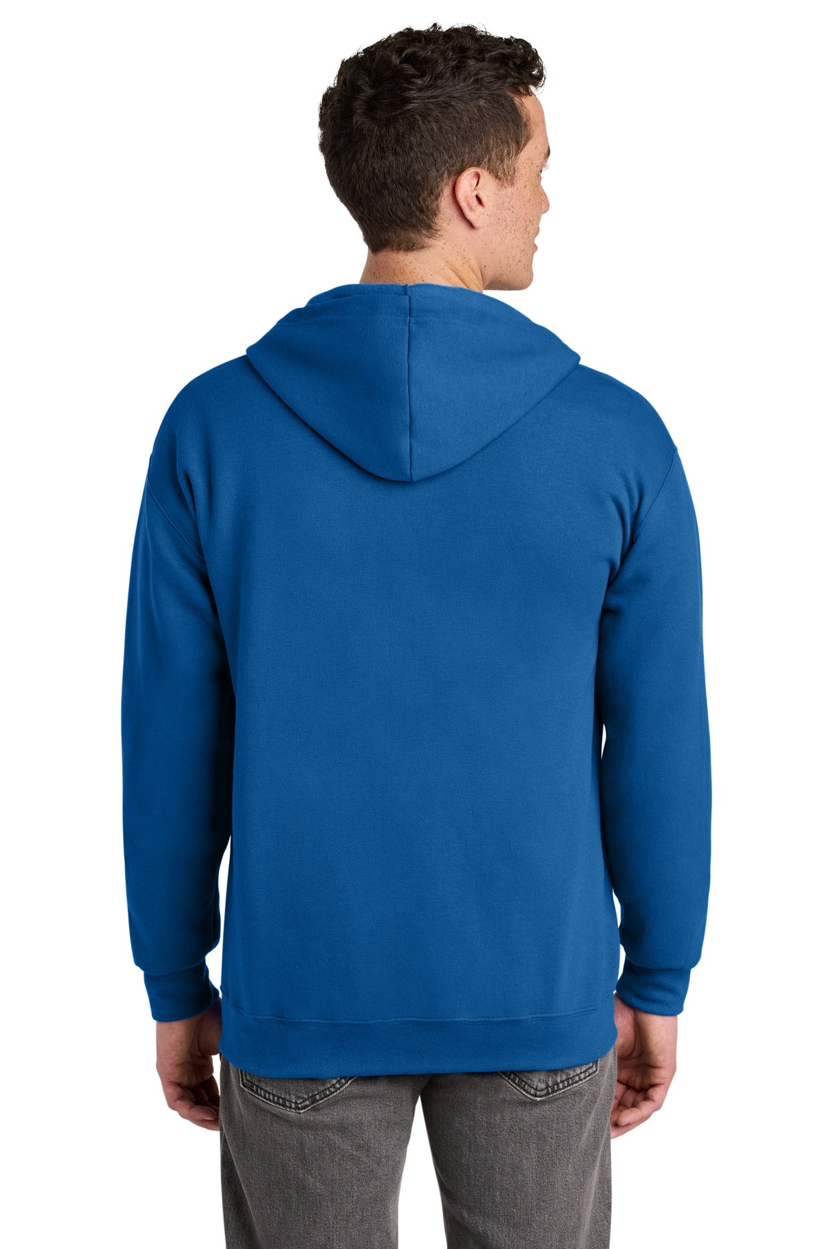 Jerzees NuBlend Full-Zip Hooded Sweatshirt - Royal - back