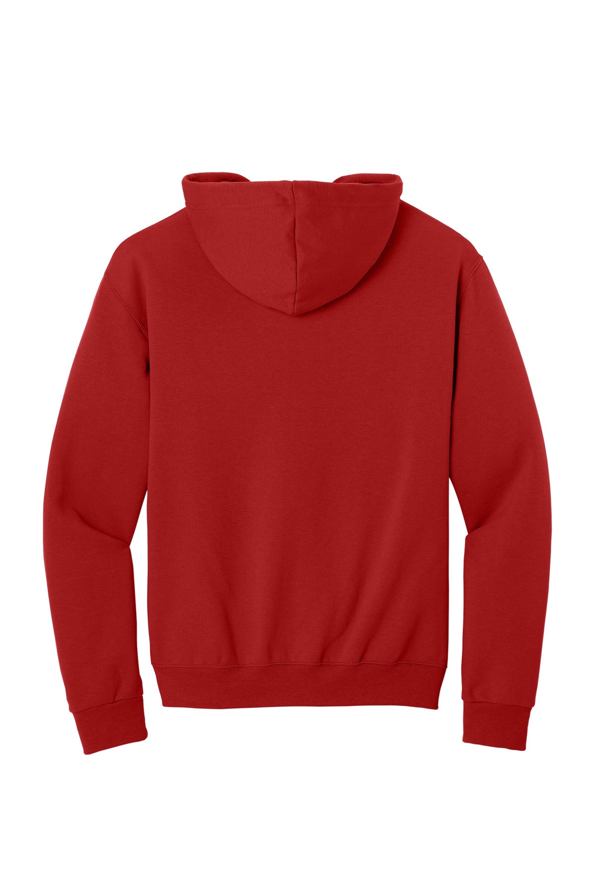 Jerzees NuBlend Full-Zip Hooded Sweatshirt - True Red - flat back