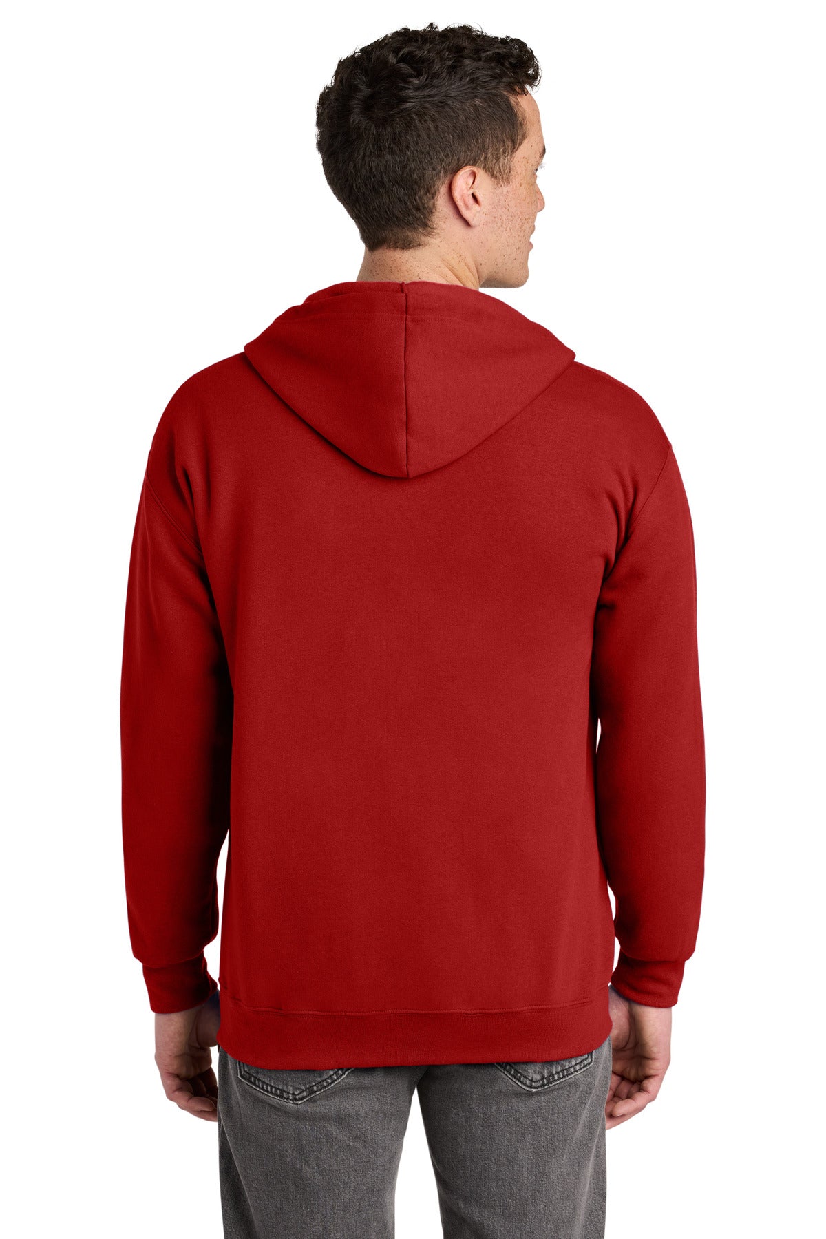 Jerzees NuBlend Full-Zip Hooded Sweatshirt - True Red - back