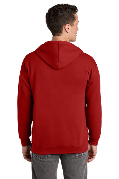 Jerzees NuBlend Full-Zip Hooded Sweatshirt - True Red - back