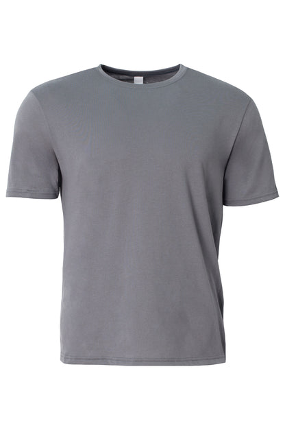 A4 Softek Short Sleeve Tee - Graphite - flat front