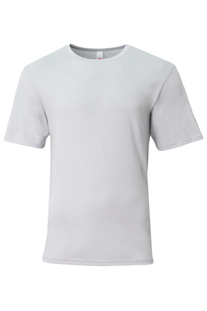 A4 Softek Short Sleeve Tee - Silver - flat front