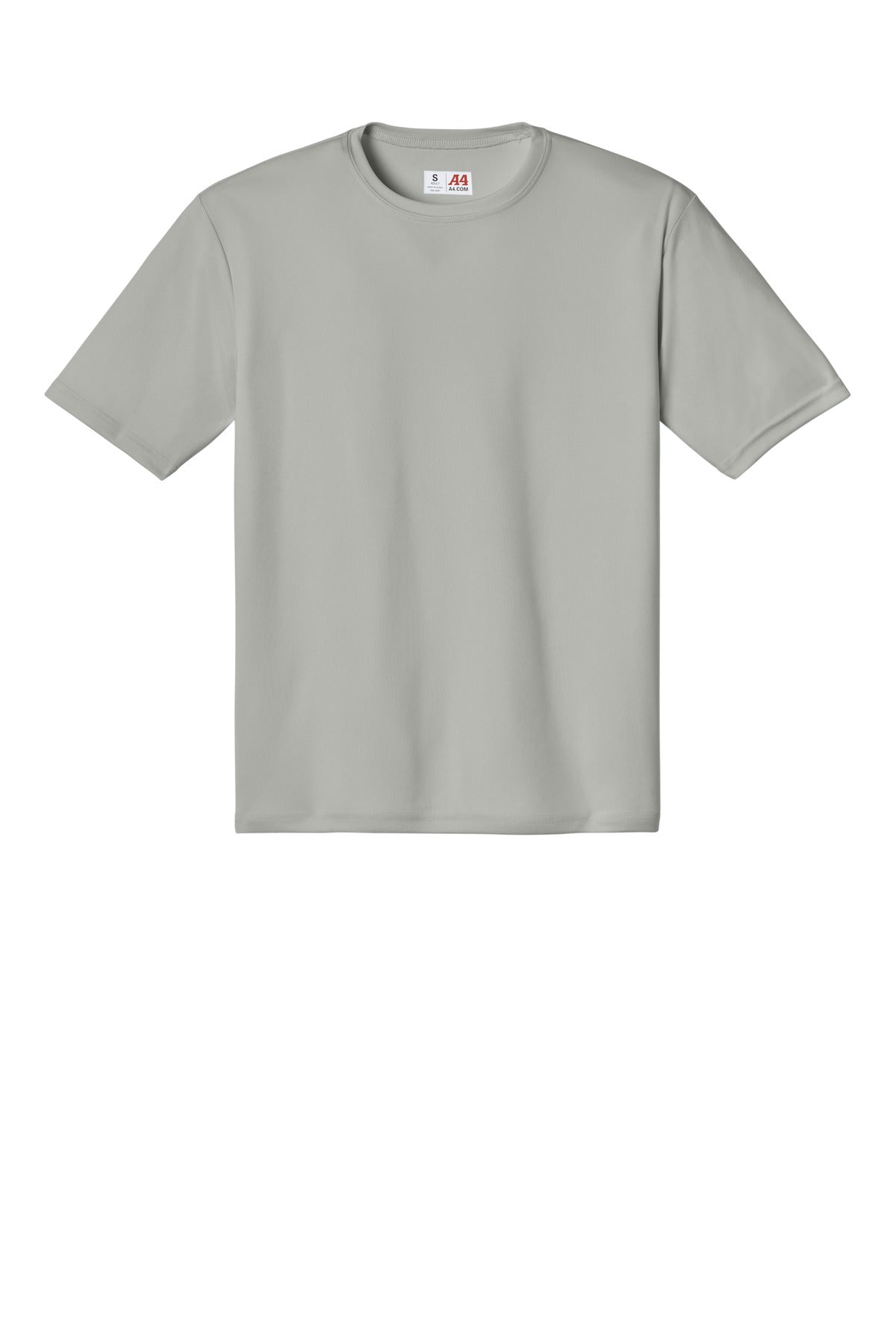 A4 Cooling Performance Short Sleeve Tee - Silver - flat front