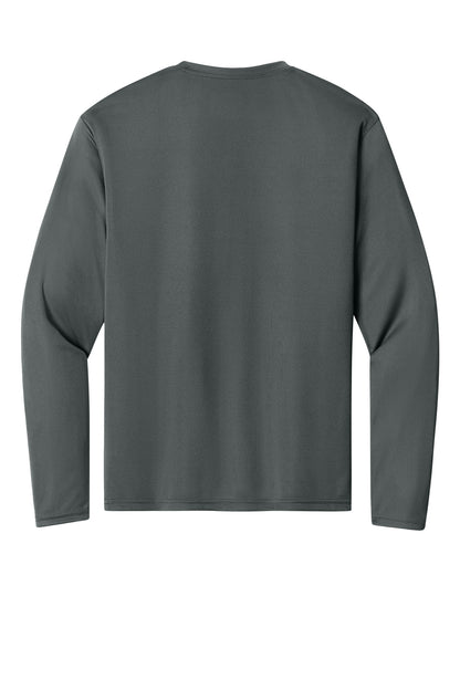 A4 Cooling Performance Long Sleeve Tee - Graphite - flat back