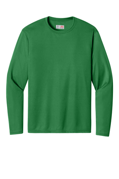 A4 Cooling Performance Long Sleeve Tee - Kelly - flat front