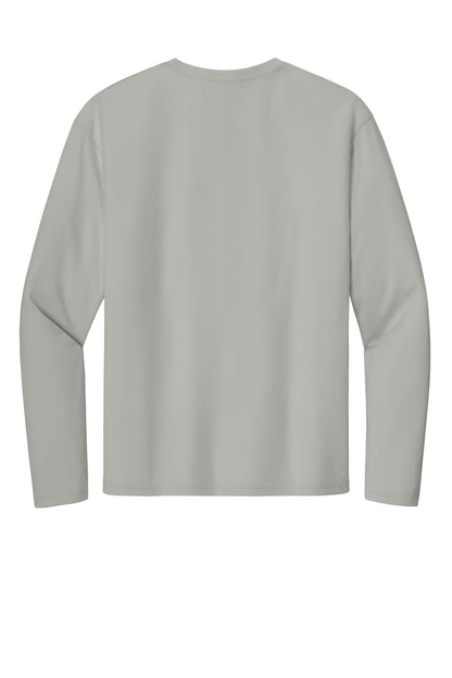 A4 Cooling Performance Long Sleeve Tee - Silver - flat back