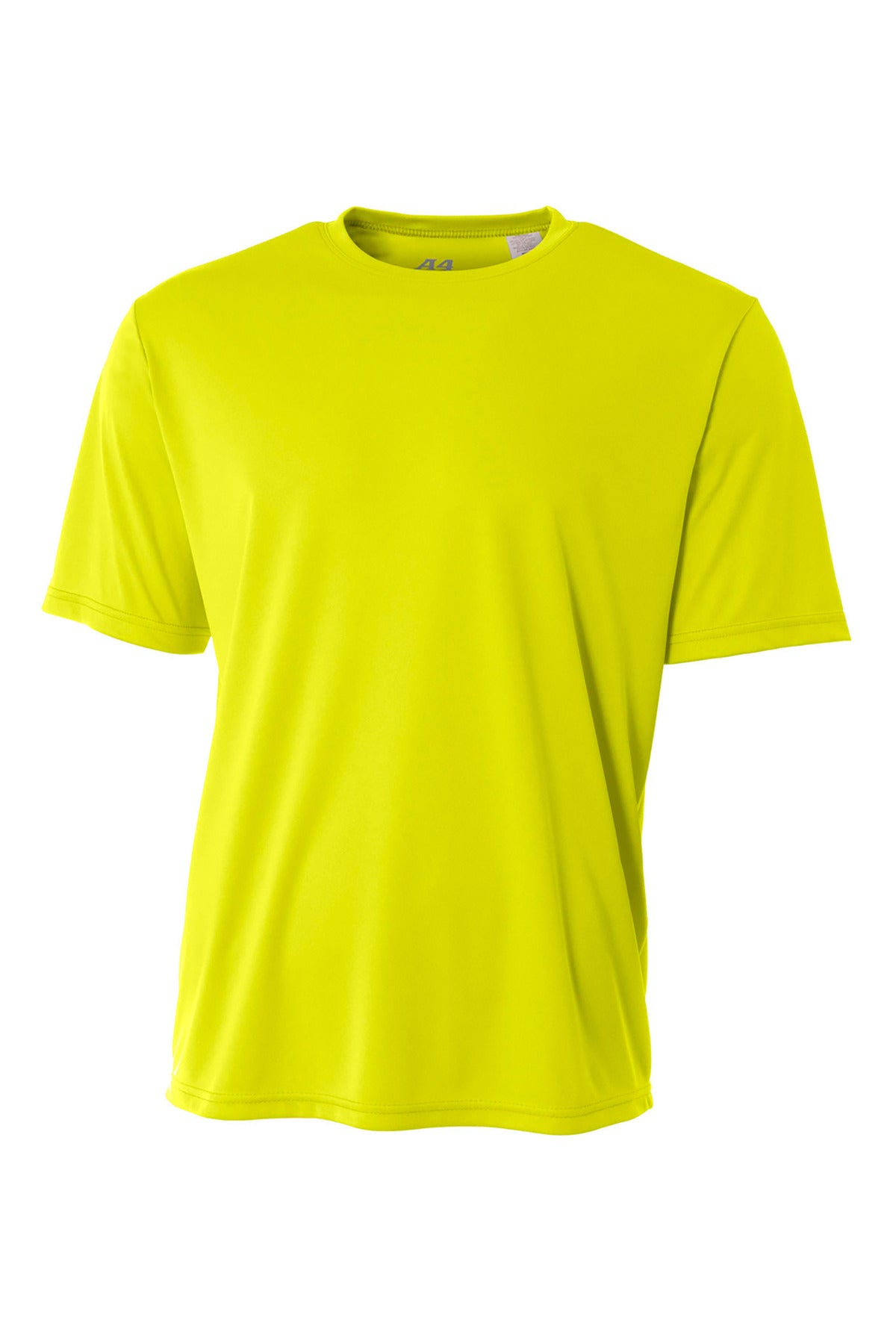 A4 Sprint Performance Tee - Safety Yellow - flat front