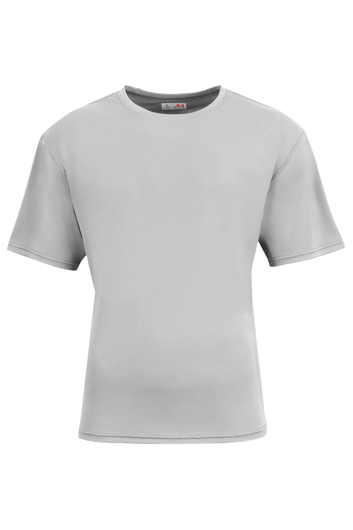 A4 AirFlex Short Sleeve Tee - Silver - flat front