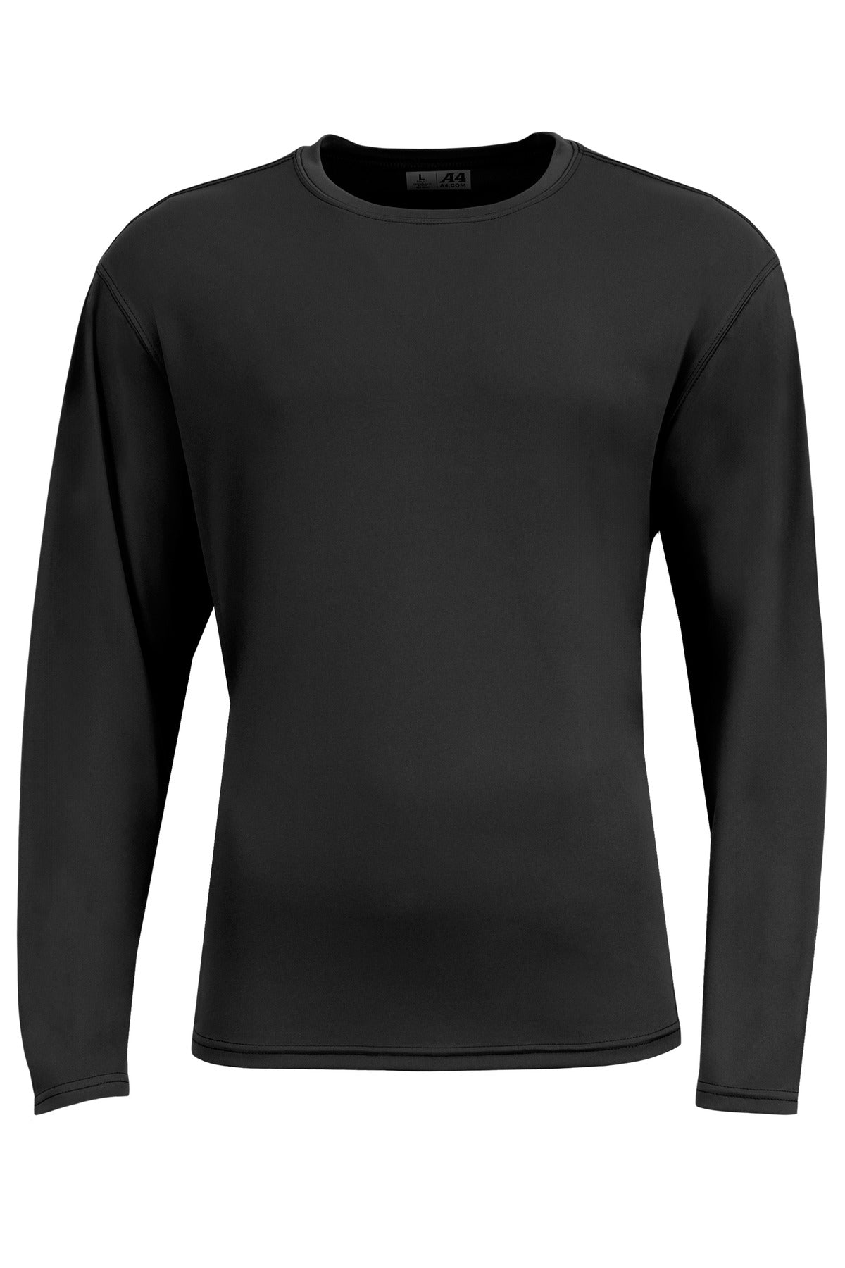 A4 AirFlex Long Sleeve Tee - Black - flat front
