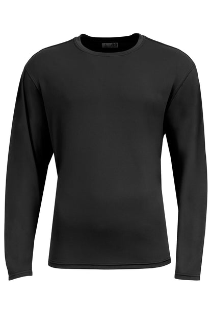 A4 AirFlex Long Sleeve Tee - Black - flat front