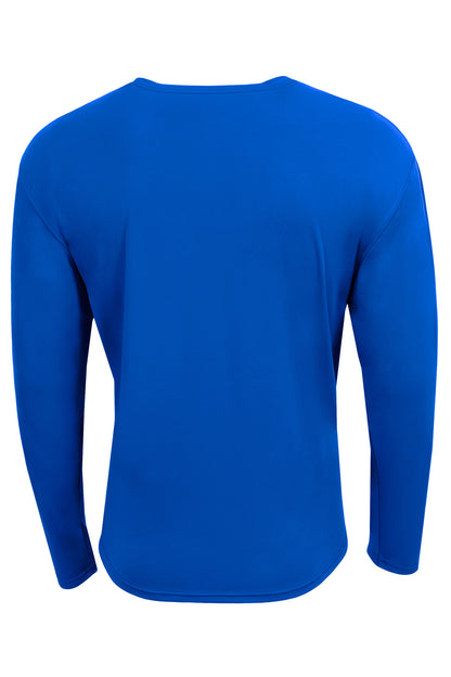 A4 AirFlex Long Sleeve Tee - Royal - flat back